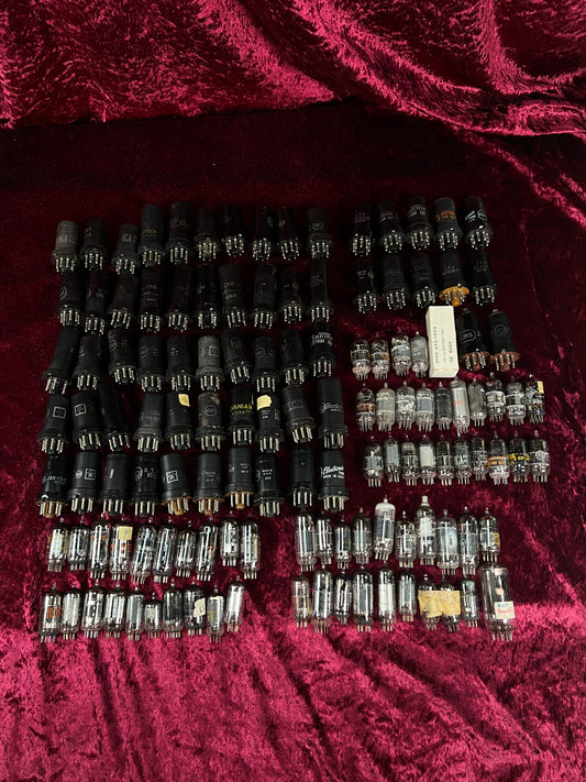 Vintage Glass Vacuum Tube Lot – 120+ Mixed RCA GE Tung-Sol Sylvania