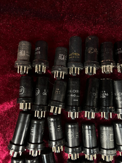 Vintage Glass Vacuum Tube Lot – 120+ Mixed RCA GE Tung-Sol Sylvania