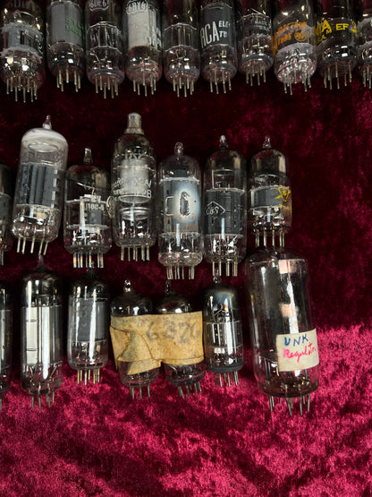 Vintage Glass Vacuum Tube Lot – 120+ Mixed RCA GE Tung-Sol Sylvania