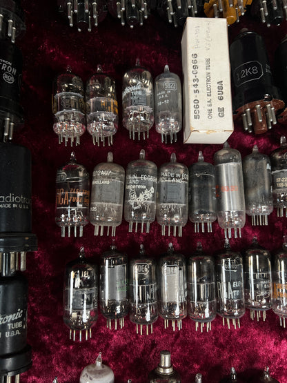 Vintage Glass Vacuum Tube Lot – 120+ Mixed RCA GE Tung-Sol Sylvania