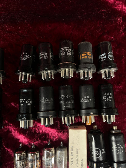 Vintage Glass Vacuum Tube Lot – 120+ Mixed RCA GE Tung-Sol Sylvania