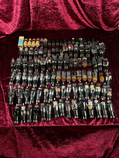 Vintage Vacuum Tube Lot – 100+ USA Radio Electron Tubes Mixed Brands