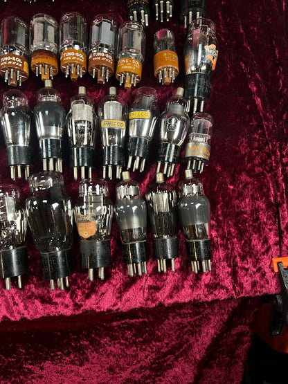 Vintage Vacuum Tube Lot – 100+ USA Radio Electron Tubes Mixed Brands