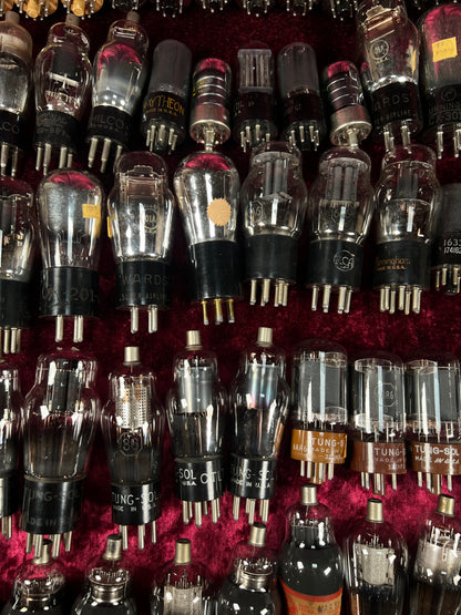 Vintage Vacuum Tube Lot – 100+ USA Radio Electron Tubes Mixed Brands