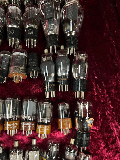 Vintage Vacuum Tube Lot – 100+ USA Radio Electron Tubes Mixed Brands