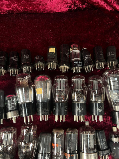 Vintage Vacuum Tube Lot – 100+ USA Radio Electron Tubes Mixed Brands