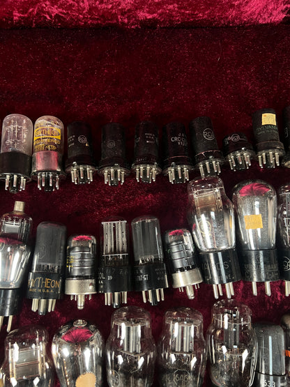 Vintage Vacuum Tube Lot – 100+ USA Radio Electron Tubes Mixed Brands