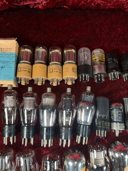 Vintage Vacuum Tube Lot – 100+ USA Radio Electron Tubes Mixed Brands