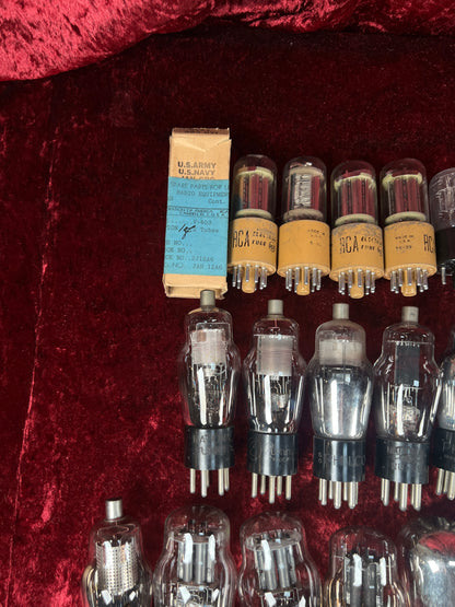 Vintage Vacuum Tube Lot – 100+ USA Radio Electron Tubes Mixed Brands