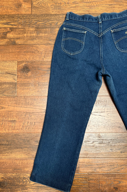 Vintage Clothing - Straight Leg Jeans - Dark Blue - Large - Chic