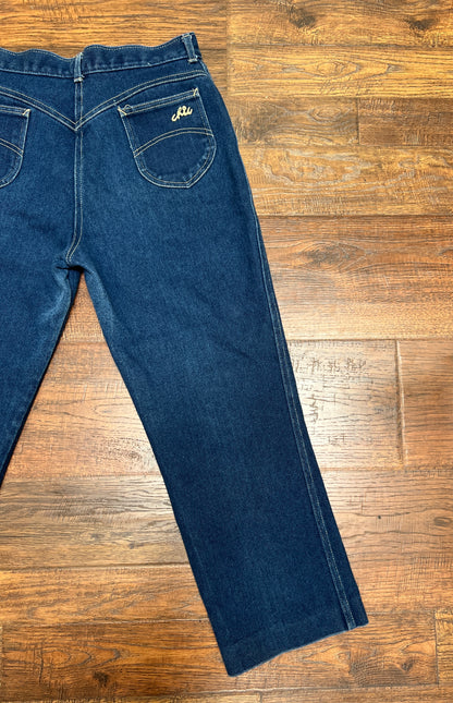 Vintage Clothing - Straight Leg Jeans - Dark Blue - Large - Chic