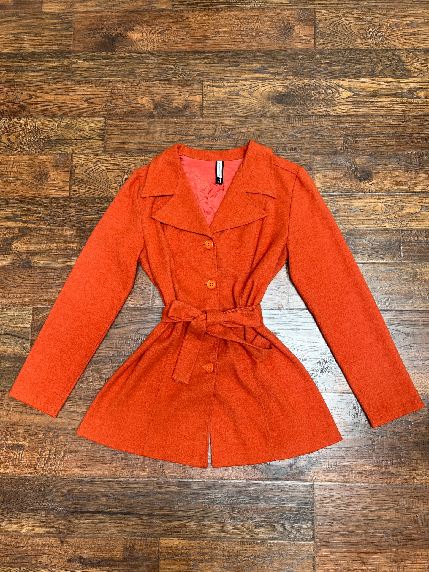 Vintage Clothing - Lightweight Jacket - Burnt Orange - Medium - Forever 21 - Made in USA