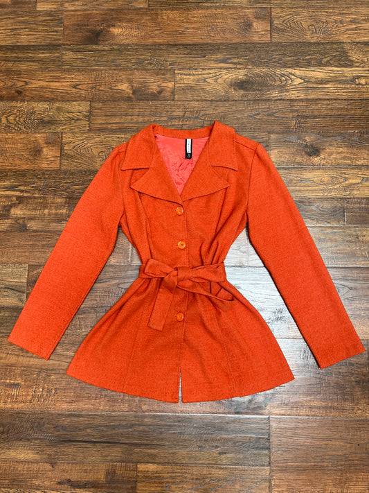 Vintage Clothing - Lightweight Jacket - Burnt Orange - Medium - Forever 21 - Made in USA