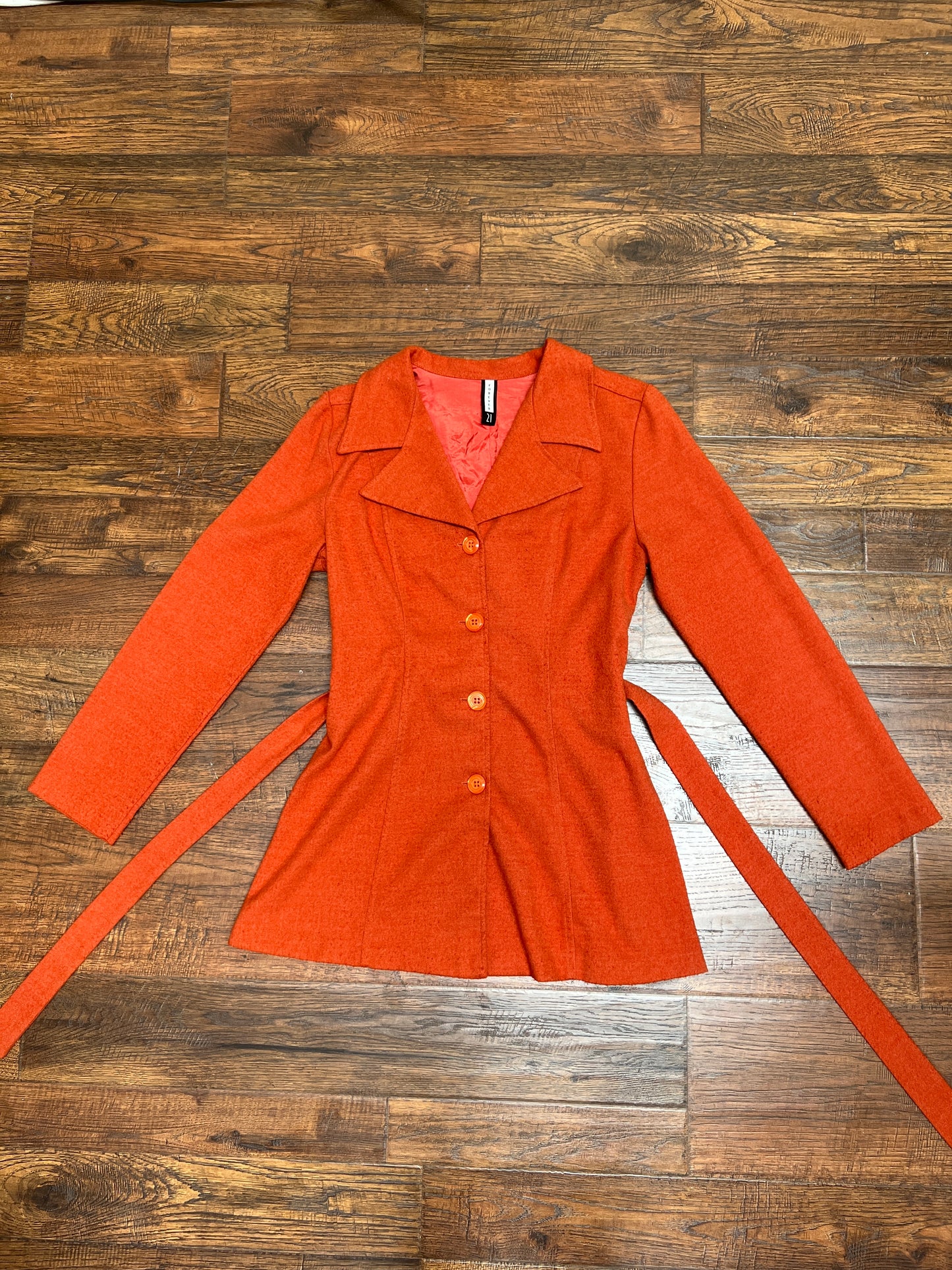 Vintage Clothing - Lightweight Jacket - Burnt Orange - Medium - Forever 21 - Made in USA