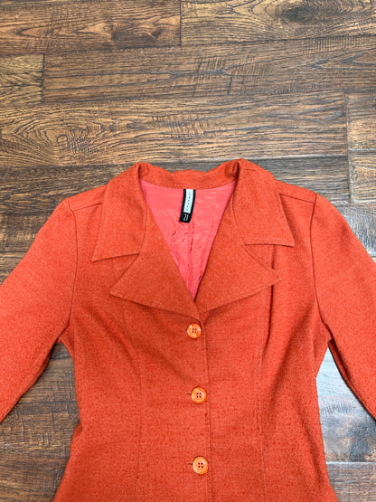 Vintage Clothing - Lightweight Jacket - Burnt Orange - Medium - Forever 21 - Made in USA