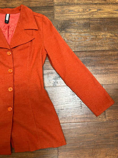 Vintage Clothing - Lightweight Jacket - Burnt Orange - Medium - Forever 21 - Made in USA