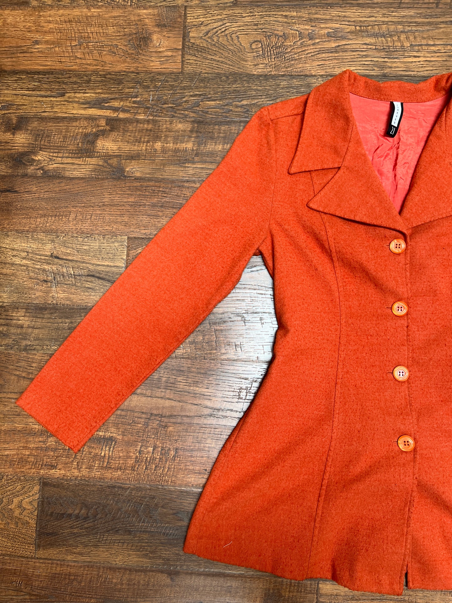 Vintage Clothing - Lightweight Jacket - Burnt Orange - Medium - Forever 21 - Made in USA