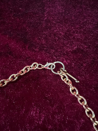 Vintage Gold Tone Trinket Charm Necklace - Eclectic Keepsake Statement Piece