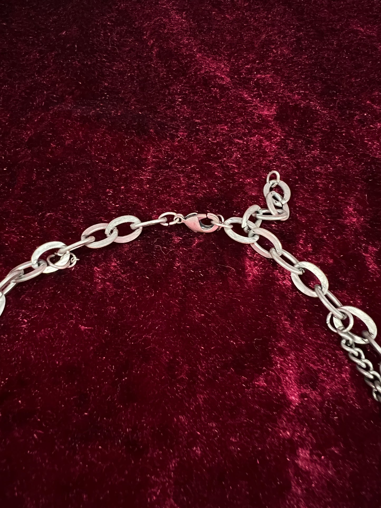 Vintage Mixed Metal Trinket Charm Necklace - Keys Locks and Curio Collection