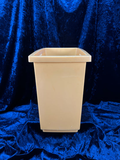 Vintage 1970s Plastic Wastebasket – Floral Panel FESCO USA Made
