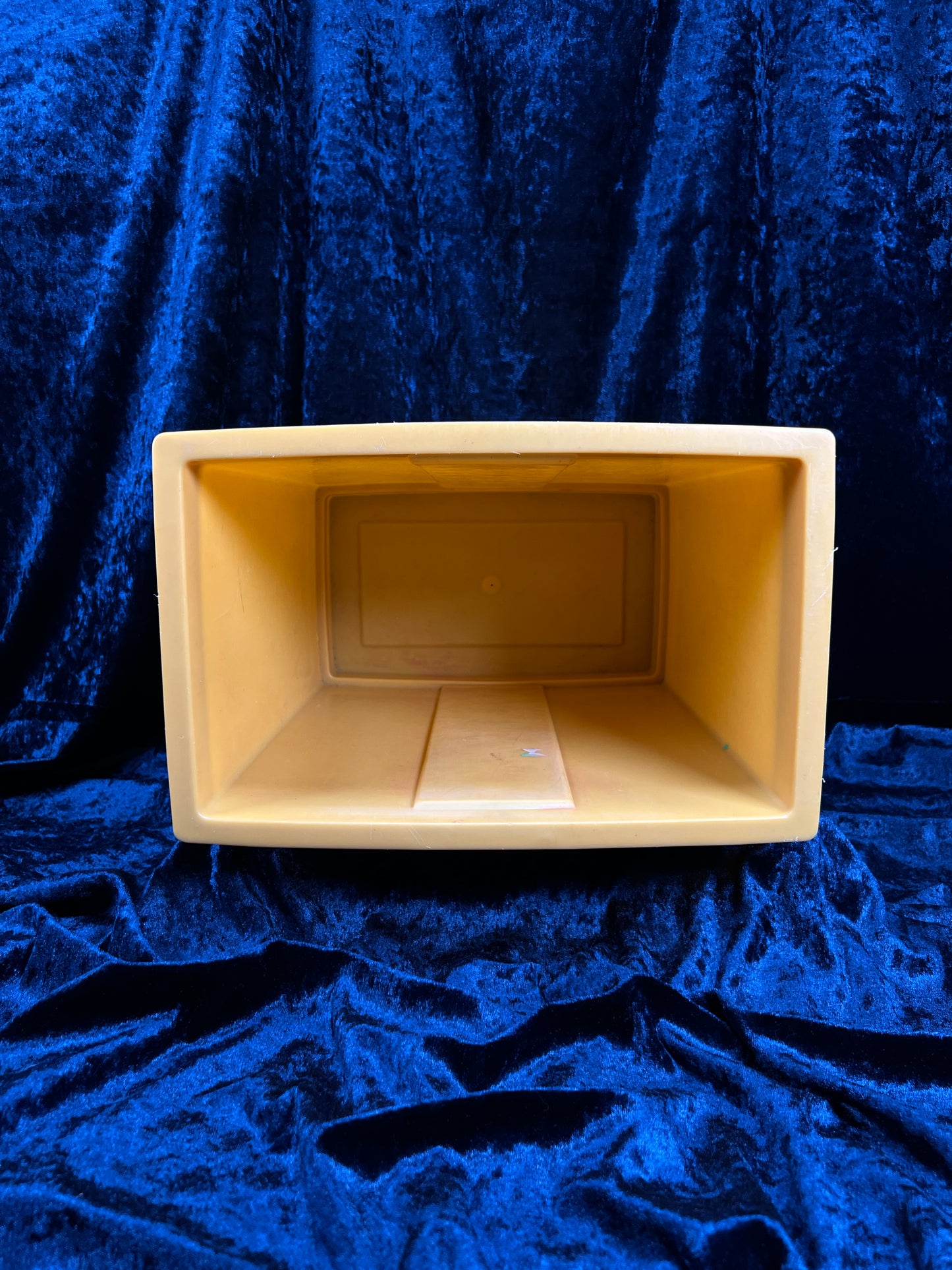 Vintage 1970s Plastic Wastebasket – Floral Panel FESCO USA Made