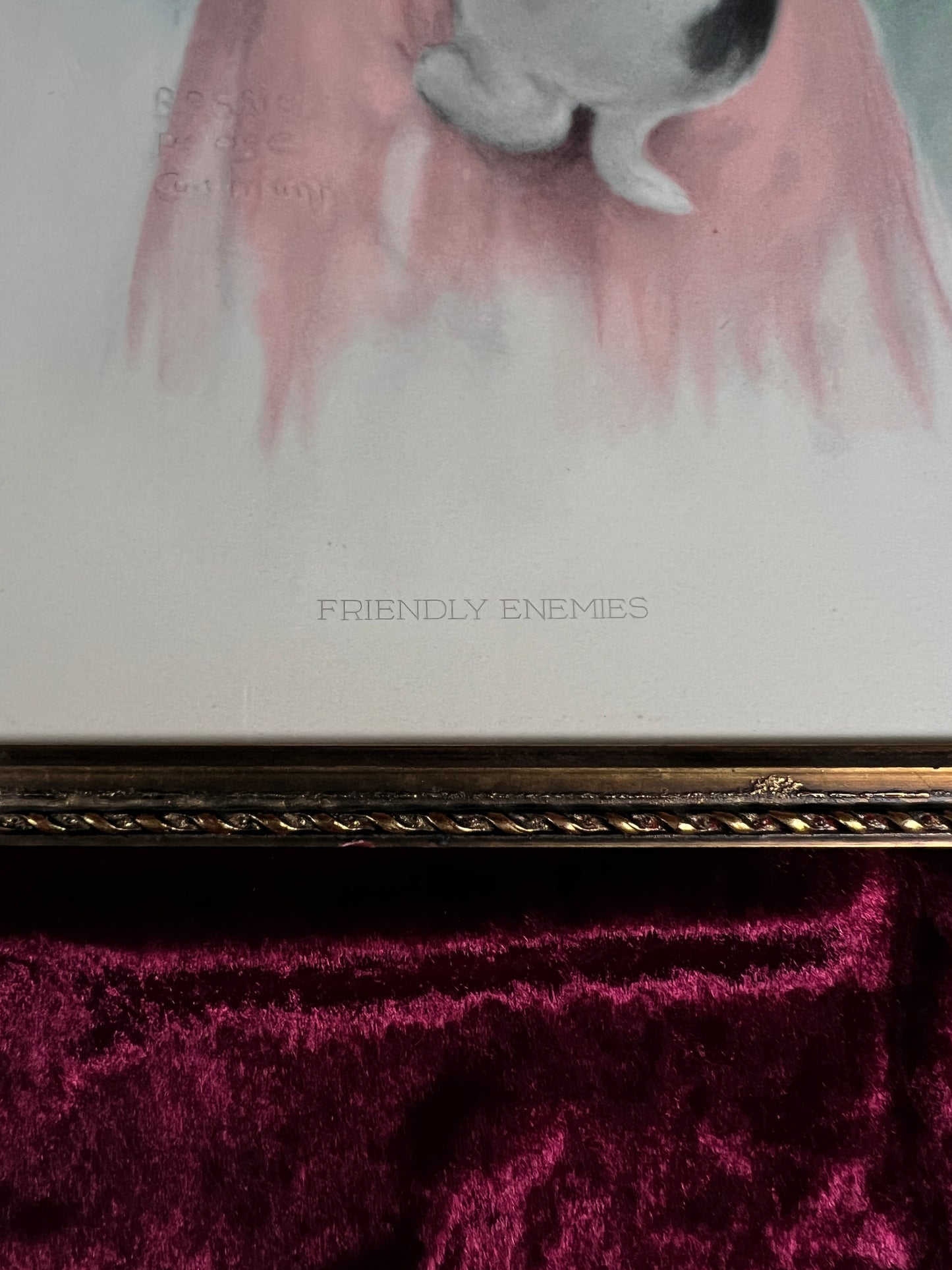Vintage Framed Art Print – Bessie Pease Gutmann Friendly Enemies