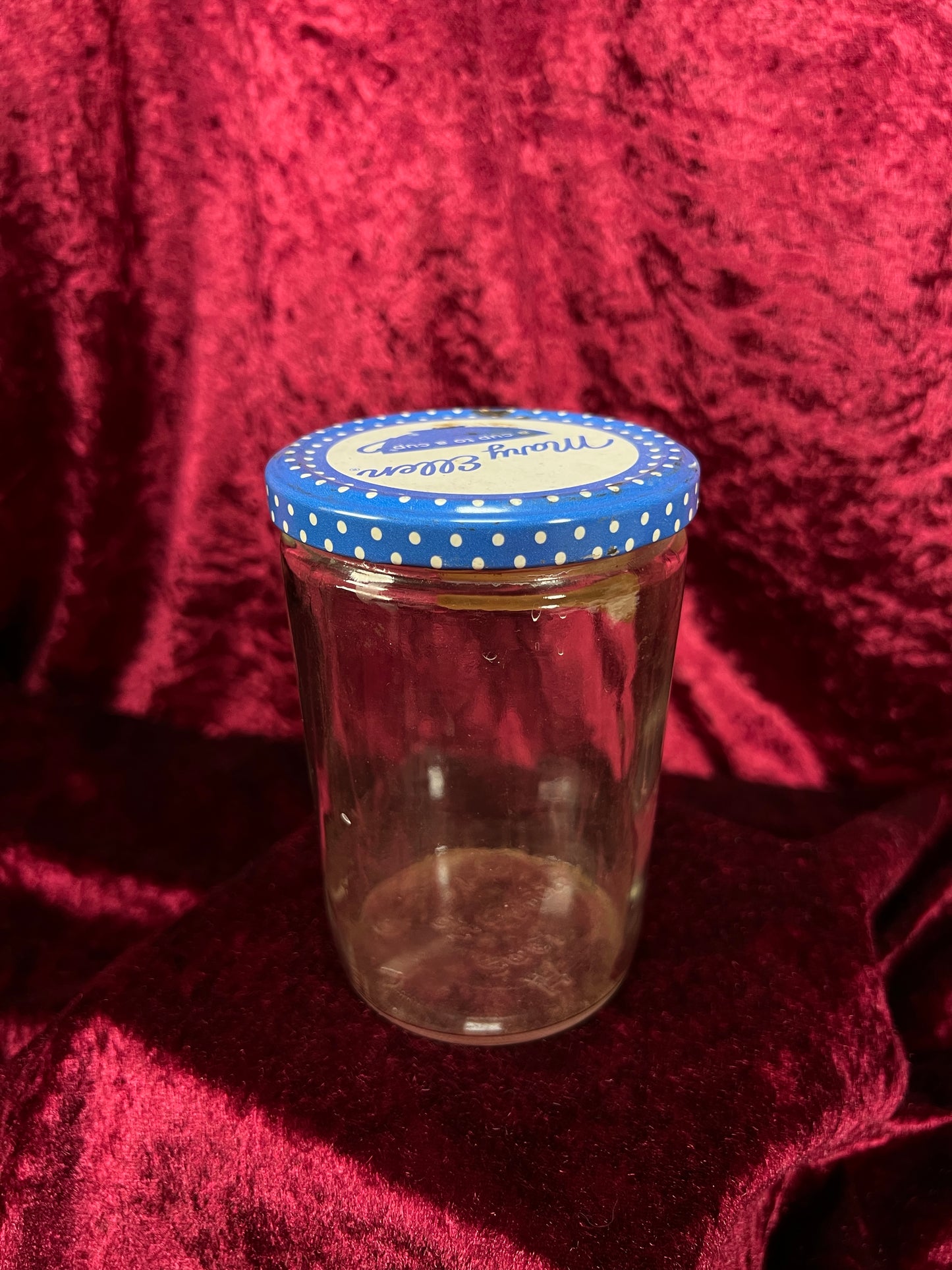 Vintage Glass Jam Jar – Mary Ellen Loganberry Jam Original Label