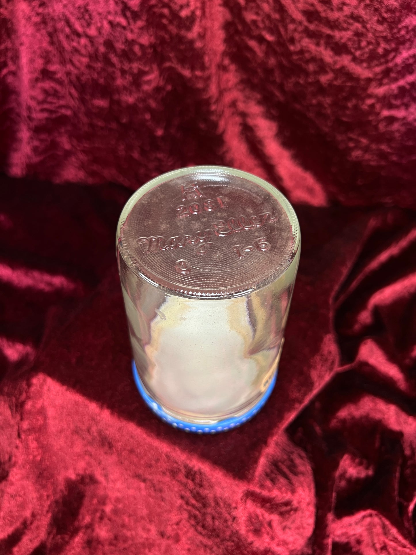 Vintage Glass Jam Jar – Mary Ellen Loganberry Jam Original Label