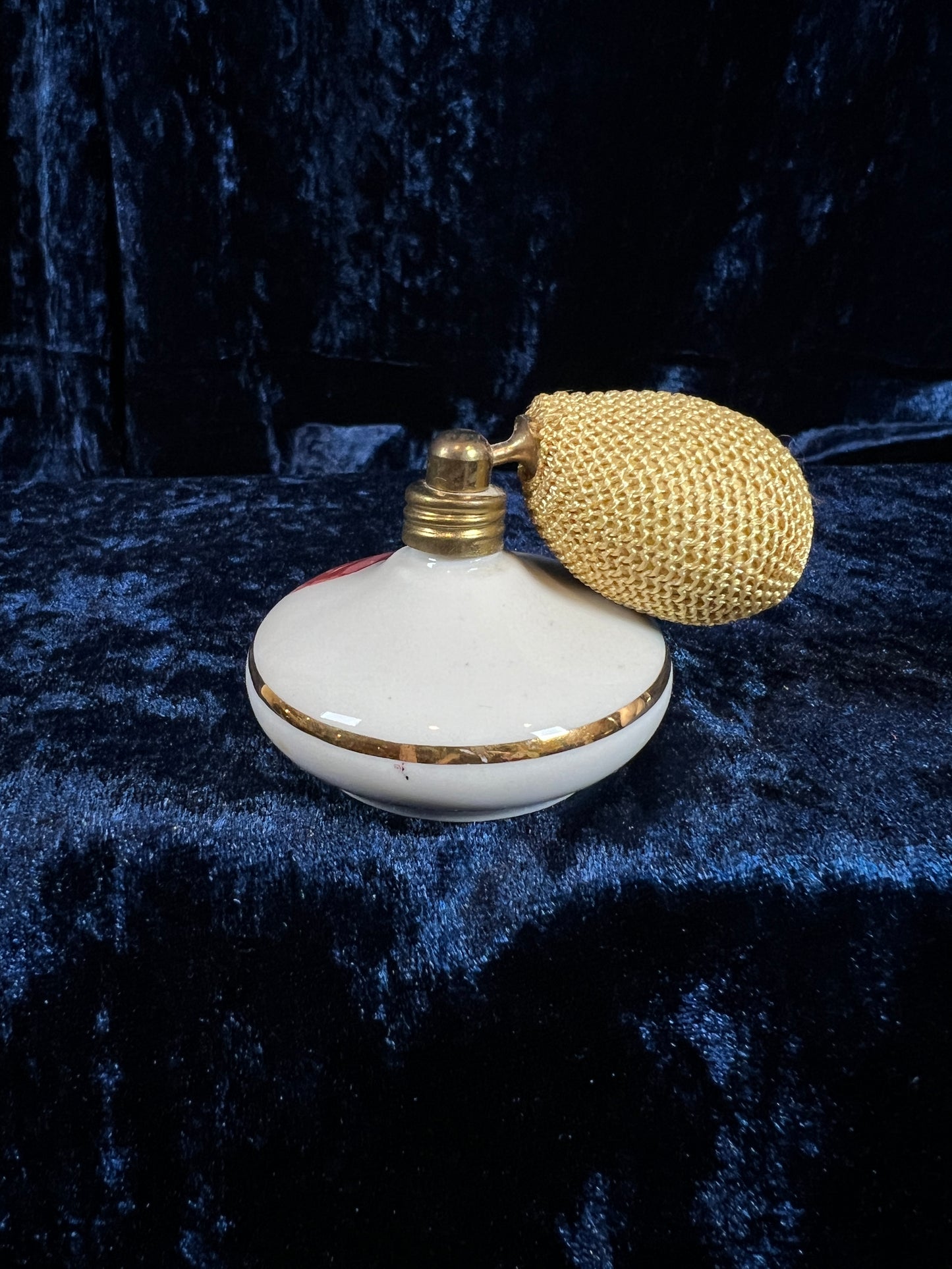 Vintage Porcelain Vanity Set – Pink Briar Rose Trinket Box & Perfume Bottle Bavaria