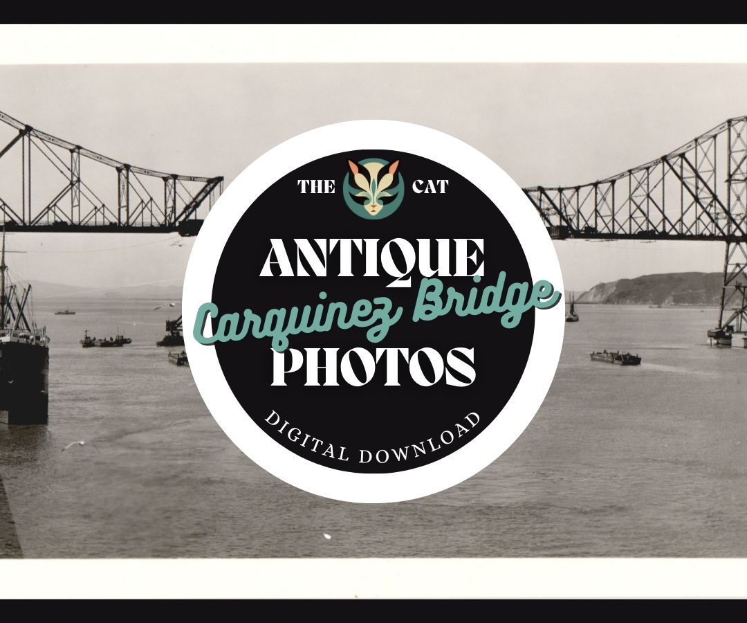 Vintage Digital Download: Crockett Historical Photos - 1920s Carquinez Bridge Series