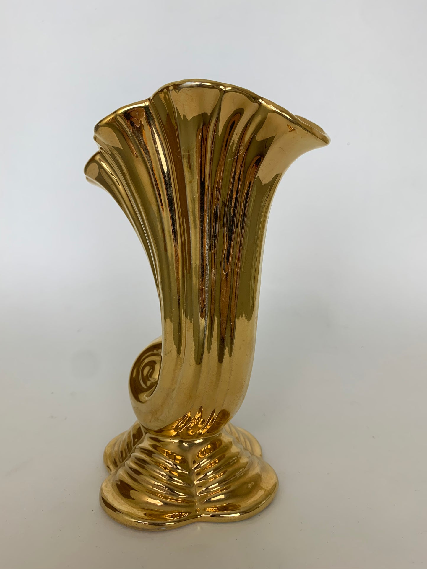 Royal Winton Gold Cornucopia Vase Sculpture