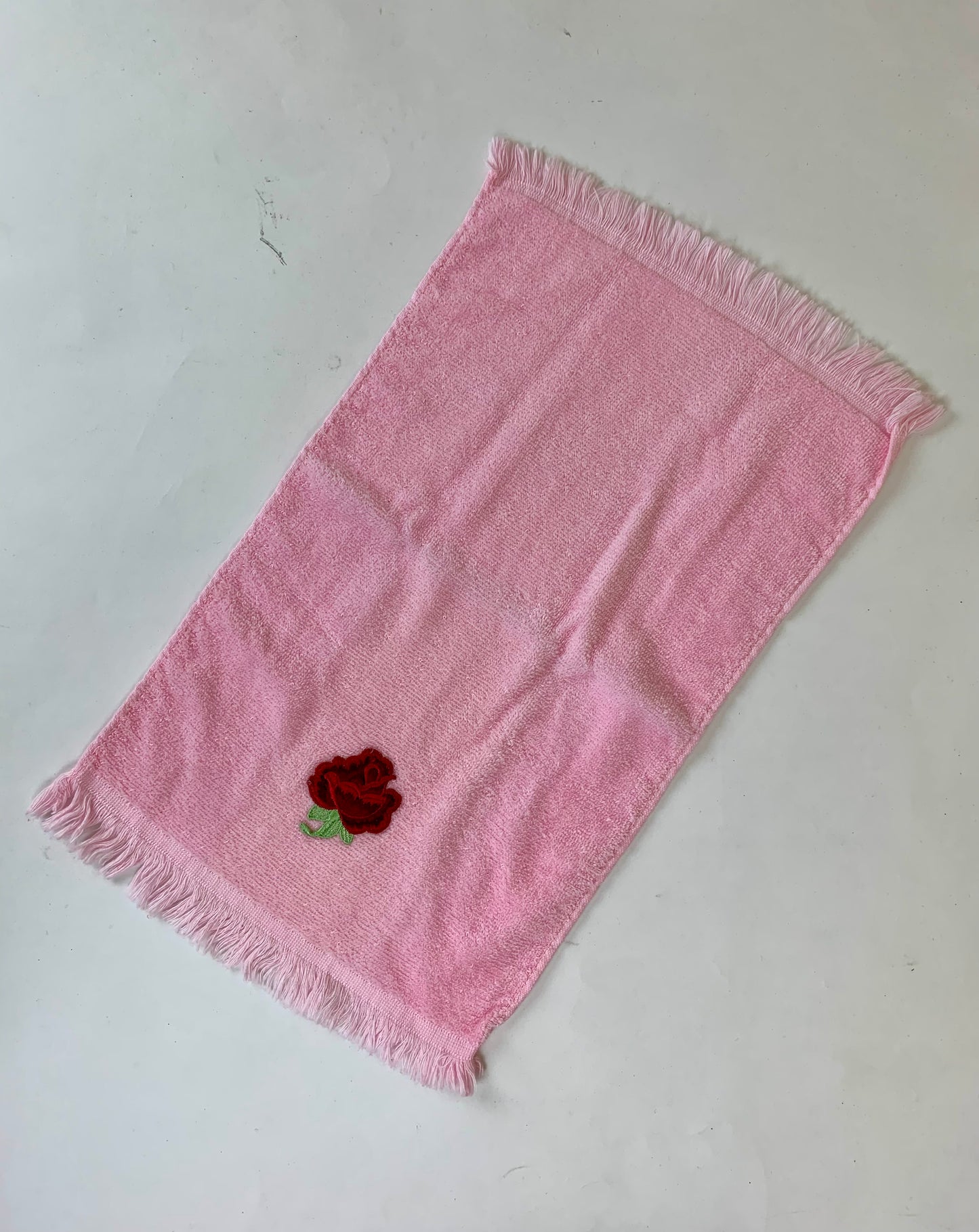 1980s St. Mary's Rose Hand Towels Pair