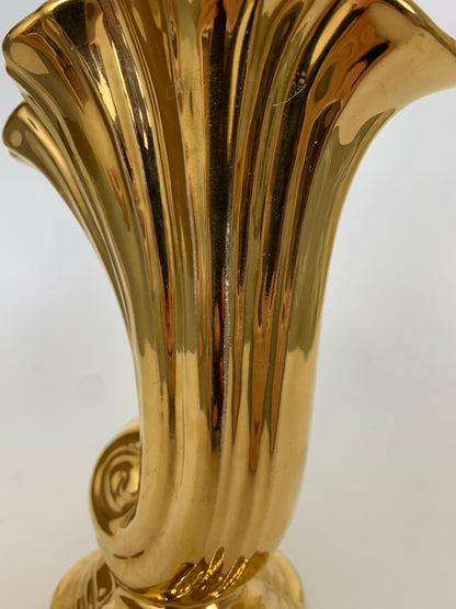 Royal Winton Gold Cornucopia Vase Sculpture