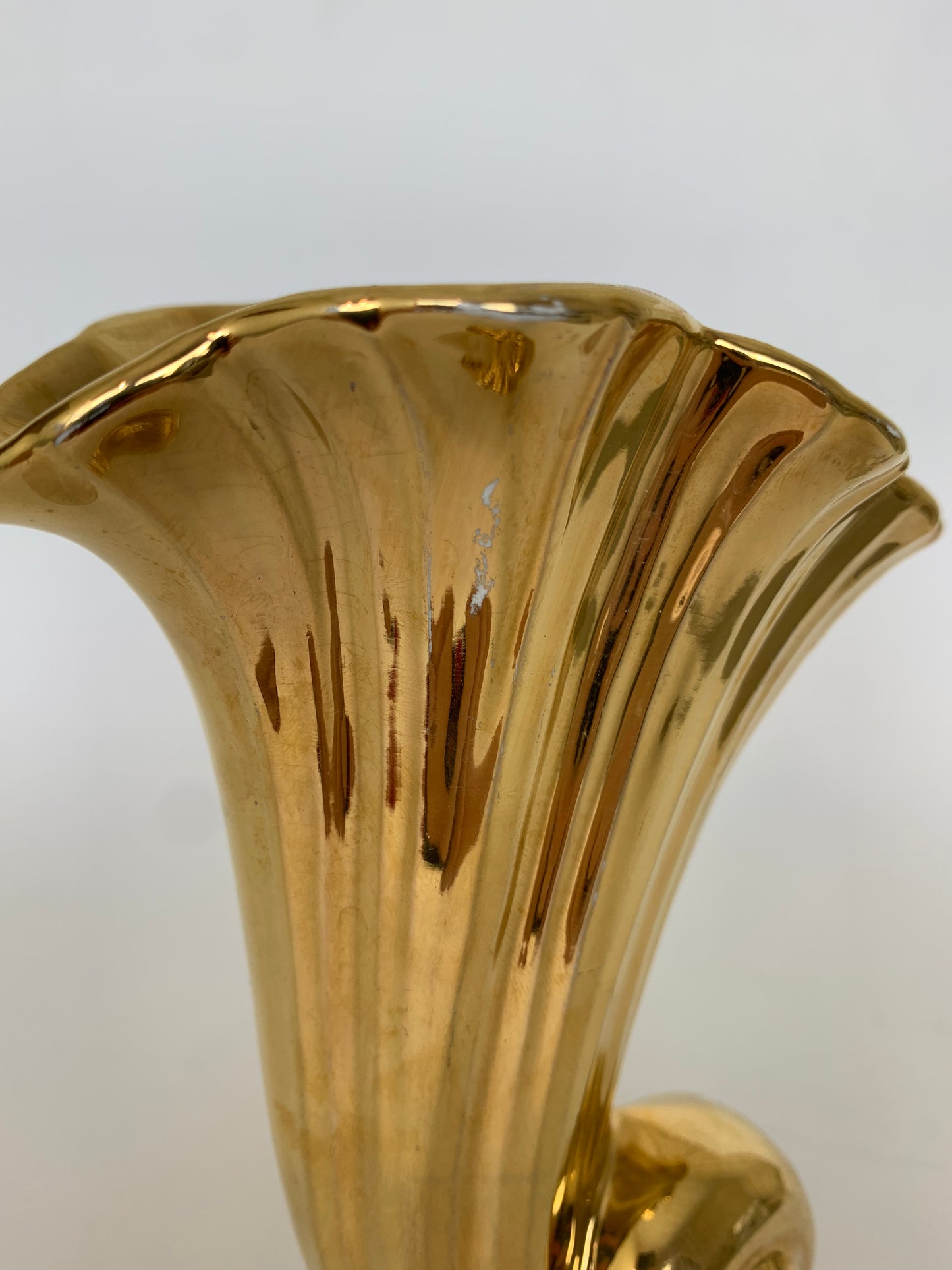 Royal Winton Gold Cornucopia Vase Sculpture