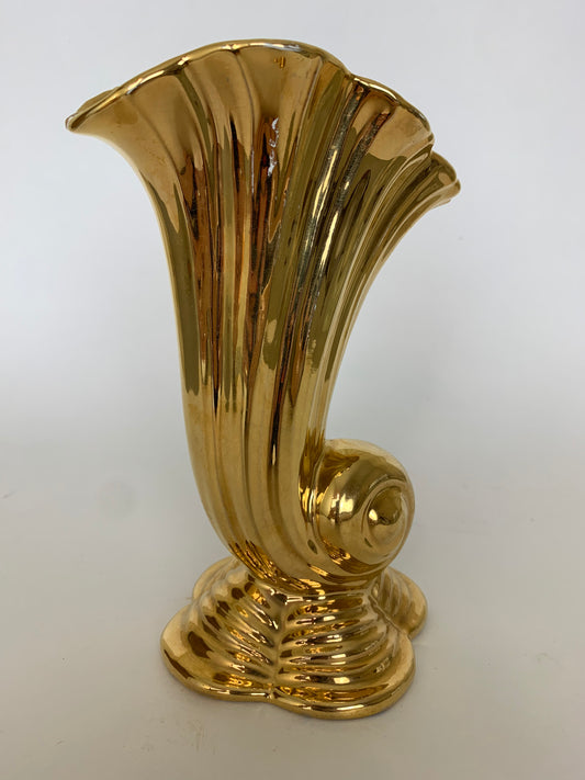 Royal Winton Gold Cornucopia Vase Sculpture