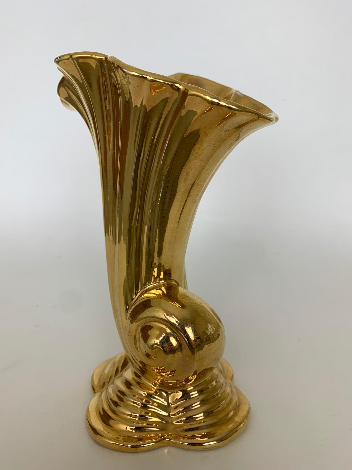 Royal Winton Gold Cornucopia Vase Sculpture