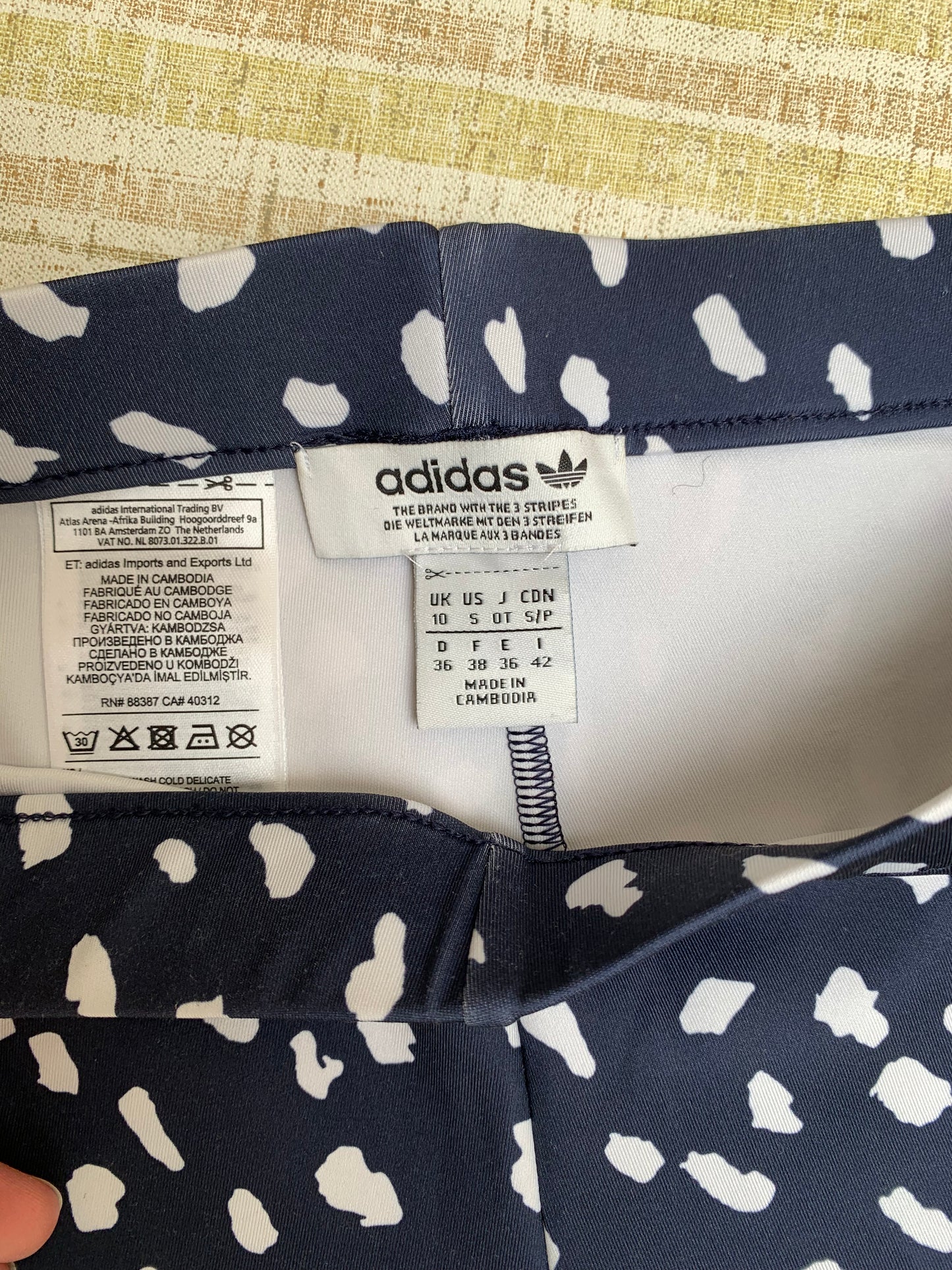Adidas Leggings - Blue & White Spots