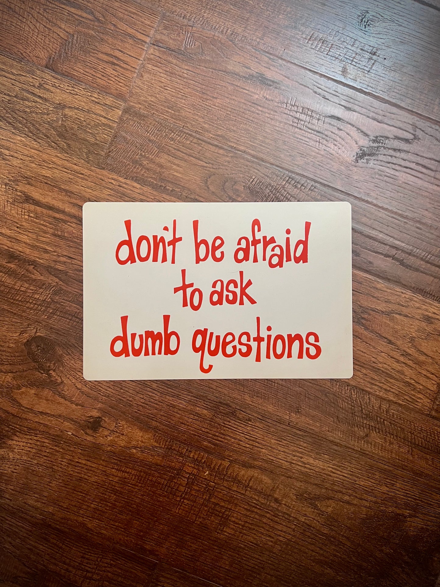 1980s Novelty Sign - Dumb Questions