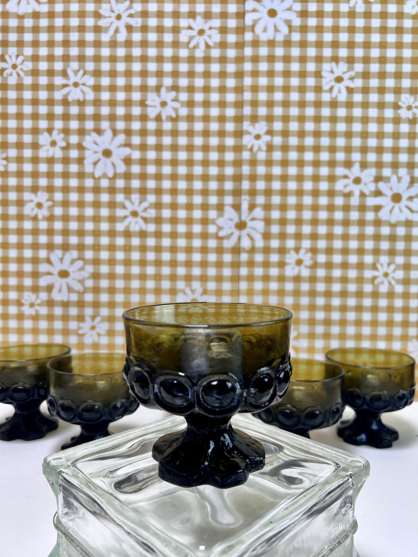 Franciscan Madeira Tiffin - Olive Green Sherbert or Champagne Glass