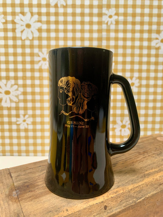Indiana Glass Gemini Zodiac Beer Stein