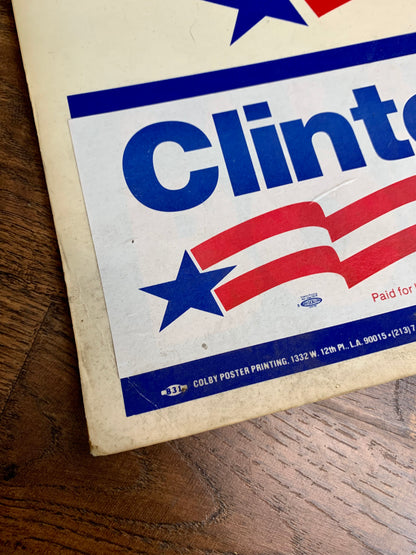 1992 Clinton Gore Campaign Sign