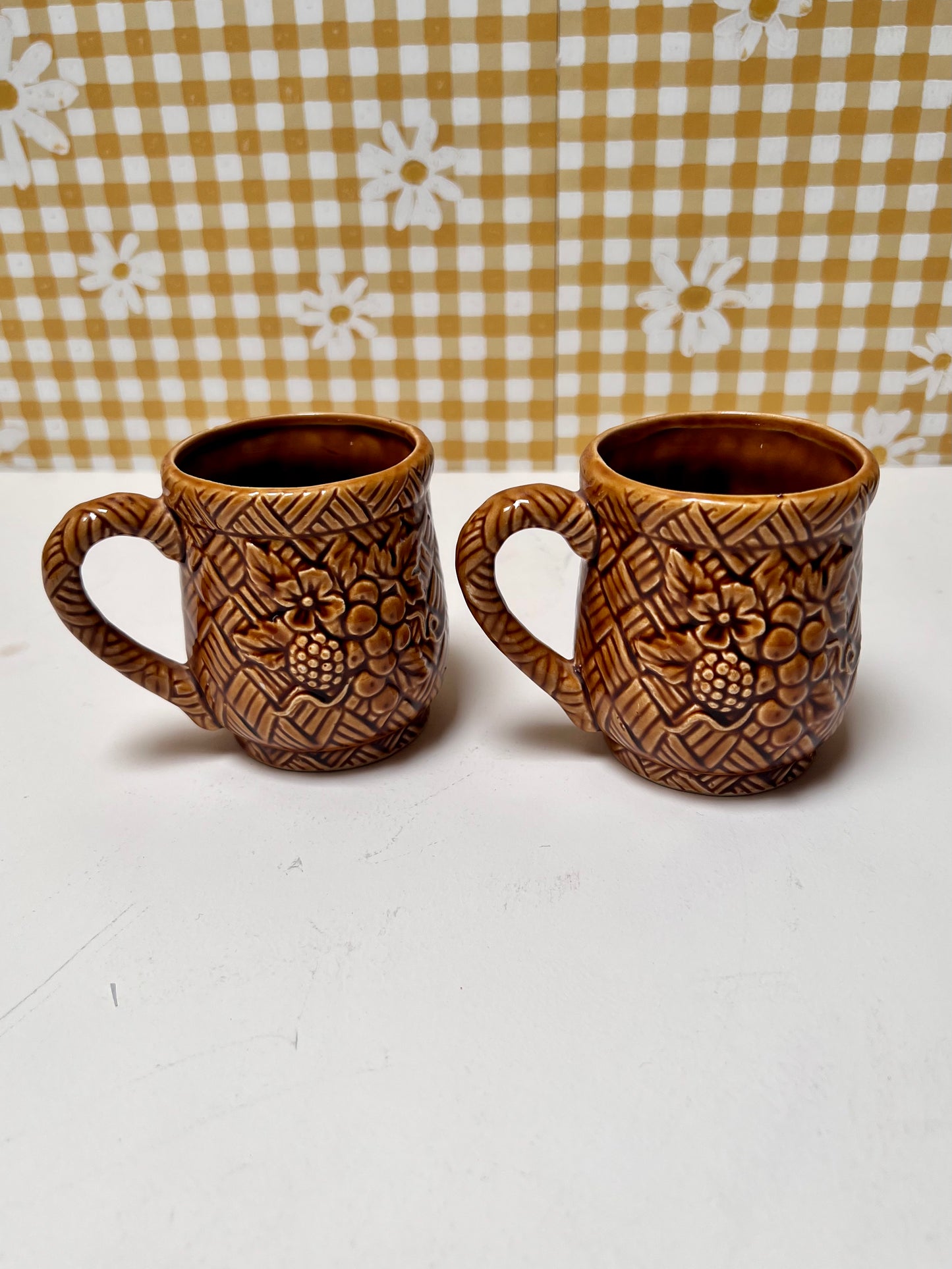 Japanese Coffee Set - Basketweave Pattern