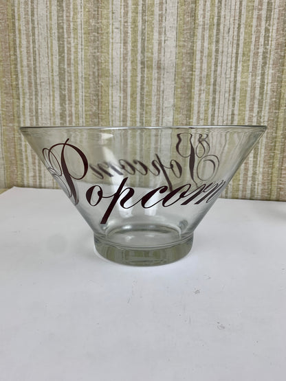 Vintage Wheaton Glass Popcorn Serving Bowls - Set of 5