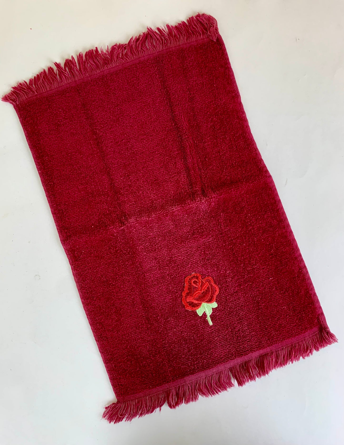 1980s St. Mary's Rose Hand Towels Pair