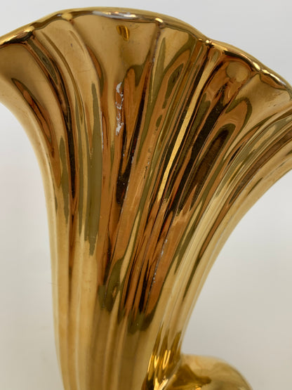 Royal Winton Gold Cornucopia Vase Sculpture