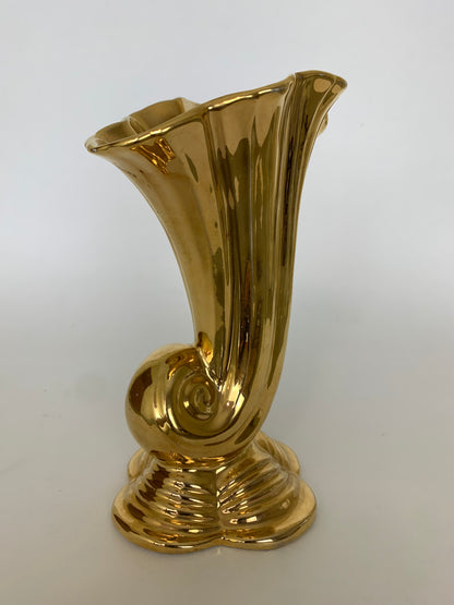 Royal Winton Gold Cornucopia Vase Sculpture