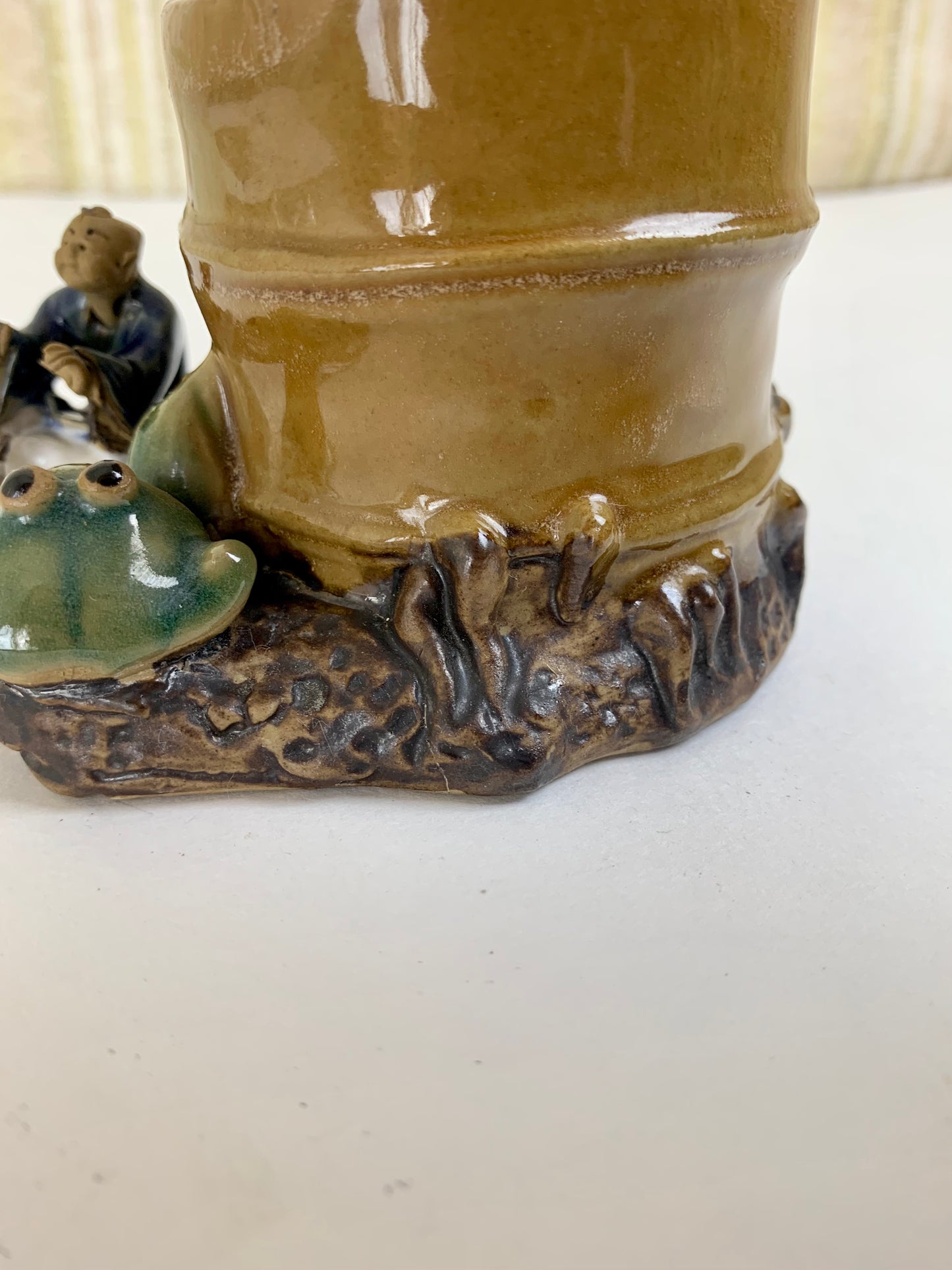 Mid-Century Man and Frog Planter