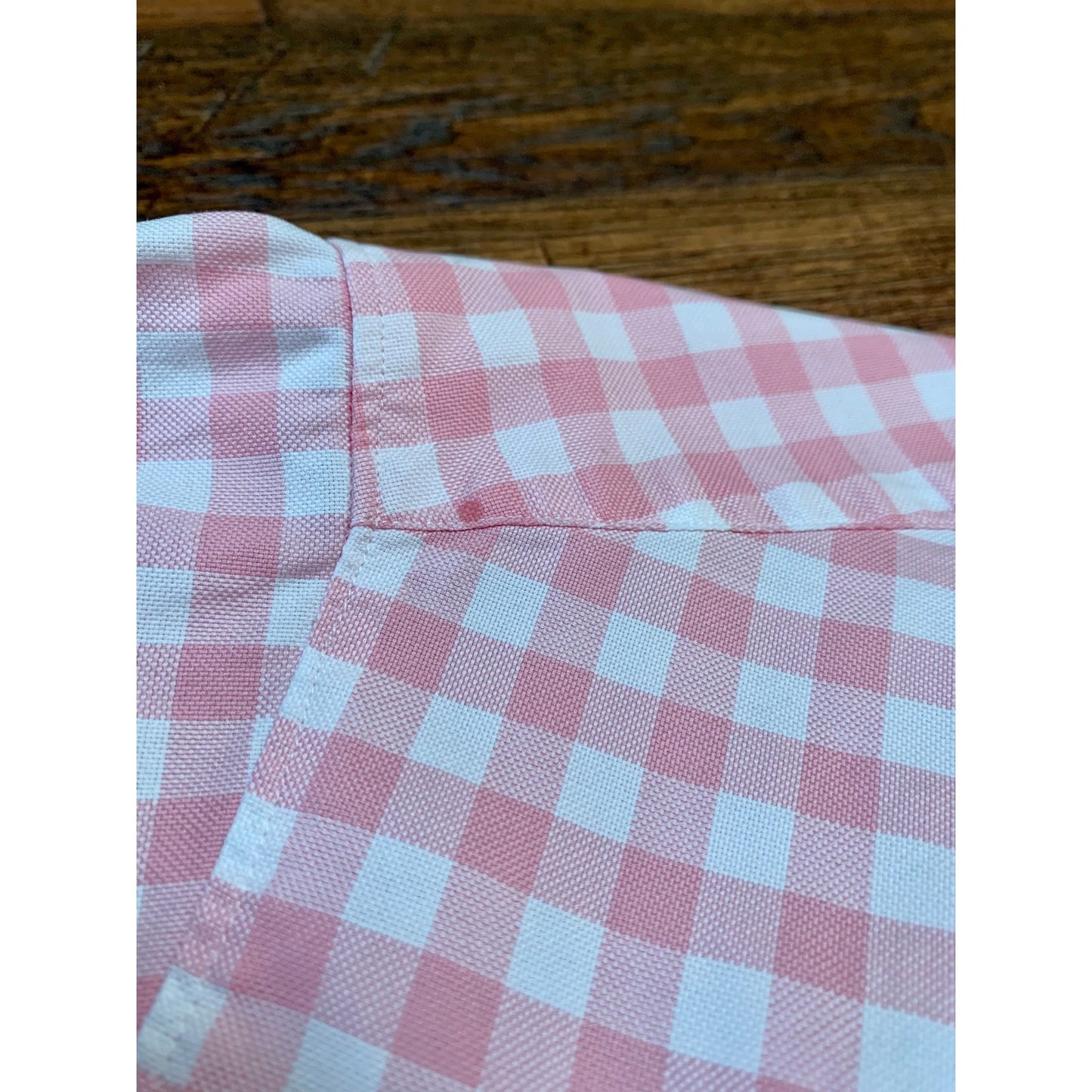 Faconnable 100% Cotton Pink Gingham Button Up Shirt