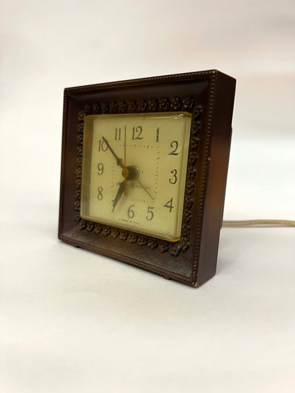 General Electric Alarm Clock with Floral Motif | Mid Century