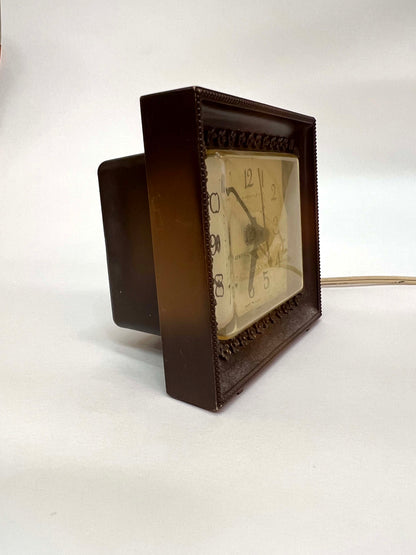 General Electric Alarm Clock with Floral Motif | Mid Century